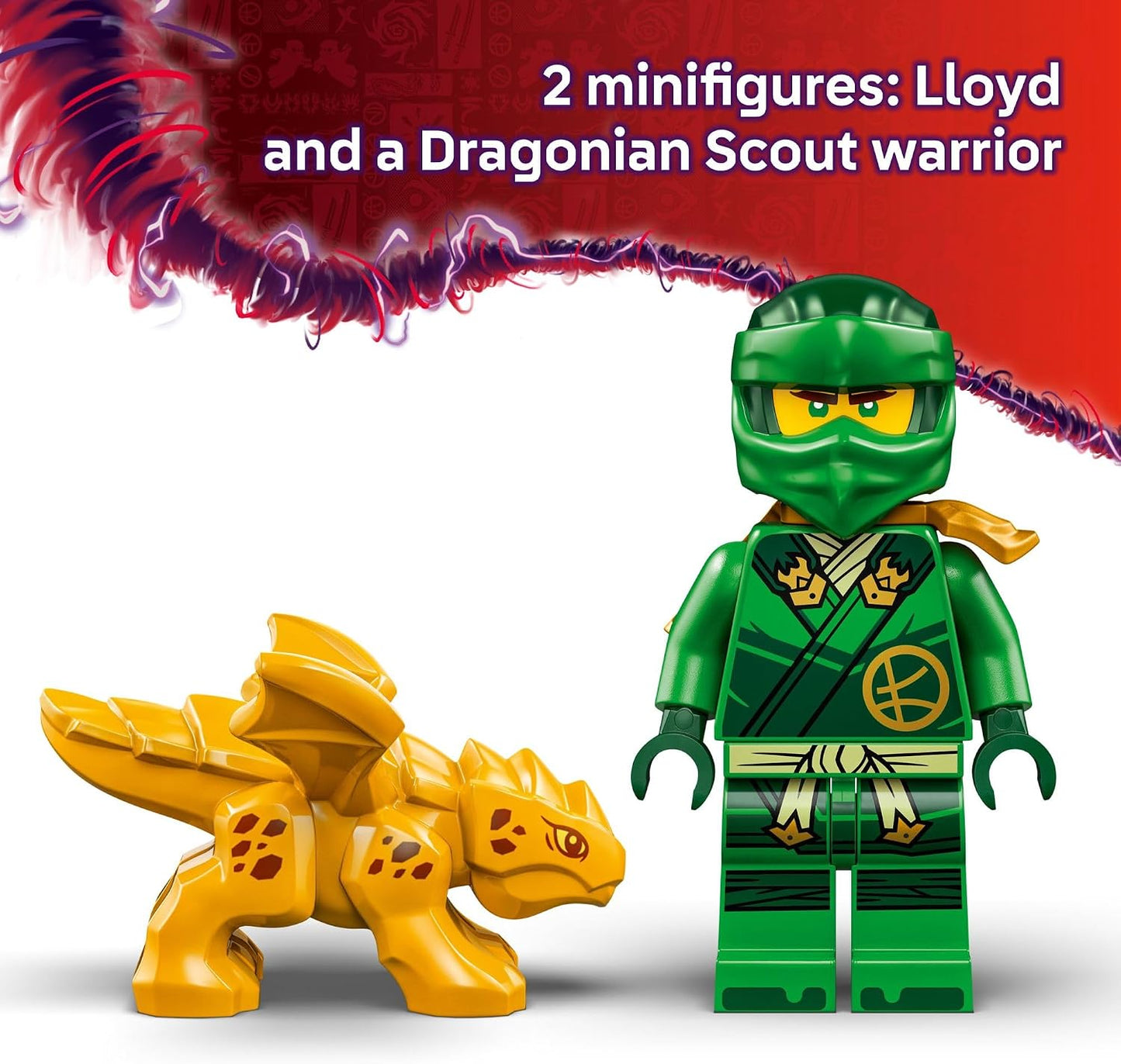 Hot LEGO NINJAGO Lloyd's Green Forest Dragon Toy - Pretend Play Building Toy for Boys and Girls, Ages 6+ - Birthday Gift for Kids - Dragon Figurine with 2 Minifigures for Kids - 71829