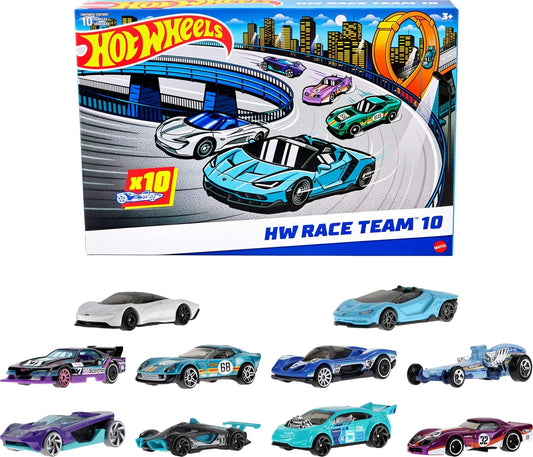 HotHot Wheels 10-Pack of Toy Race Cars (Styles May Vary) | Set of 10 1:64 Scale Vehicles,Includes Hot Wheels Originals & Officially Licensed Cars (Amazon Exclusive)