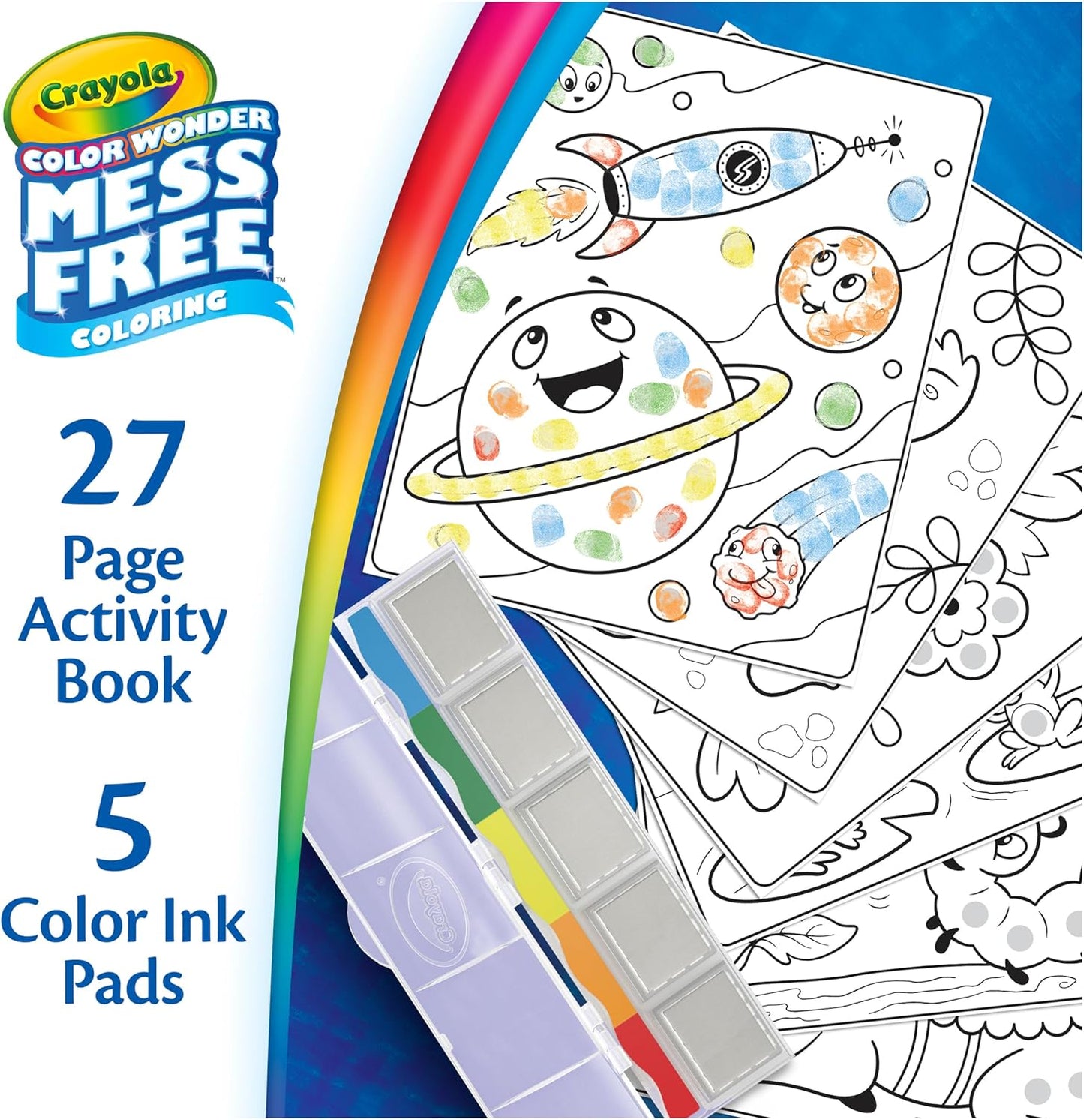 HotCrayola Color Wonder Mess Free Fingerprint Activity Book, Finger Painting Alternative, Arts & Crafts Gift for Kids Ages 3+