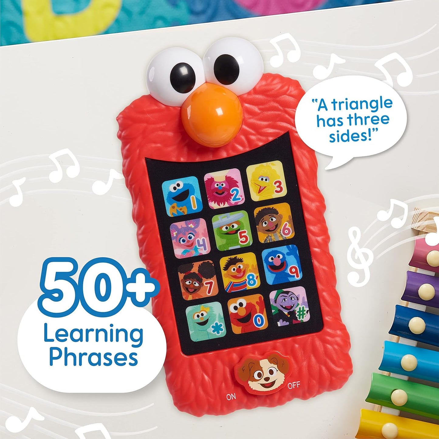 HotSesame Street Learn with Elmo Pretend Play Phone, Learning and Education, Kids Toys for Ages 2 Up by Just Play