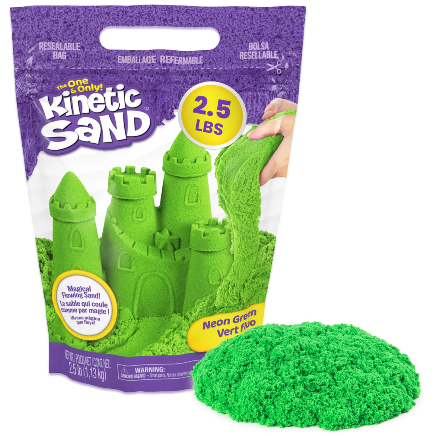Hot Kinetic Sand 2.5lb Blue Amazon Exclusive, Moldable Sensory Toys, Ages 3+