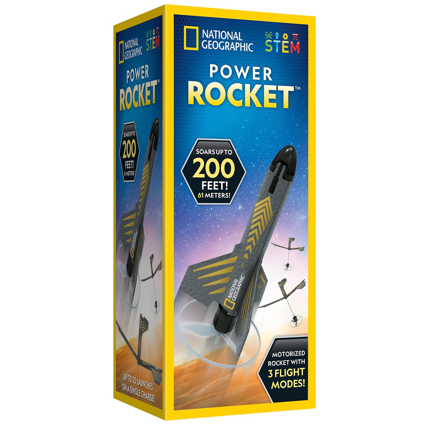 Hot National Geographic LED Air Rocket Launcher Toy for Kids Ages 8-12 | Launches Up to 100 Feet, Air Powered, Foam-Tipped Rockets, Outdoor STEM Toy, Light-Up Rocket, Birthday Gift