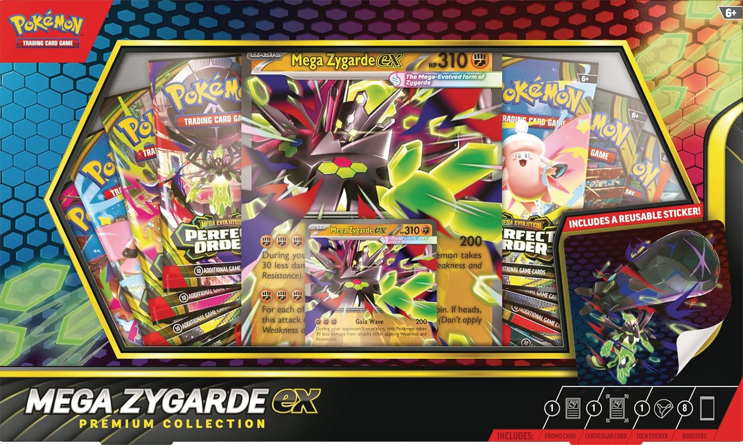 HotPokemon TCG: Mega Zygarde ex Premium Collection with 8 Booster Packs