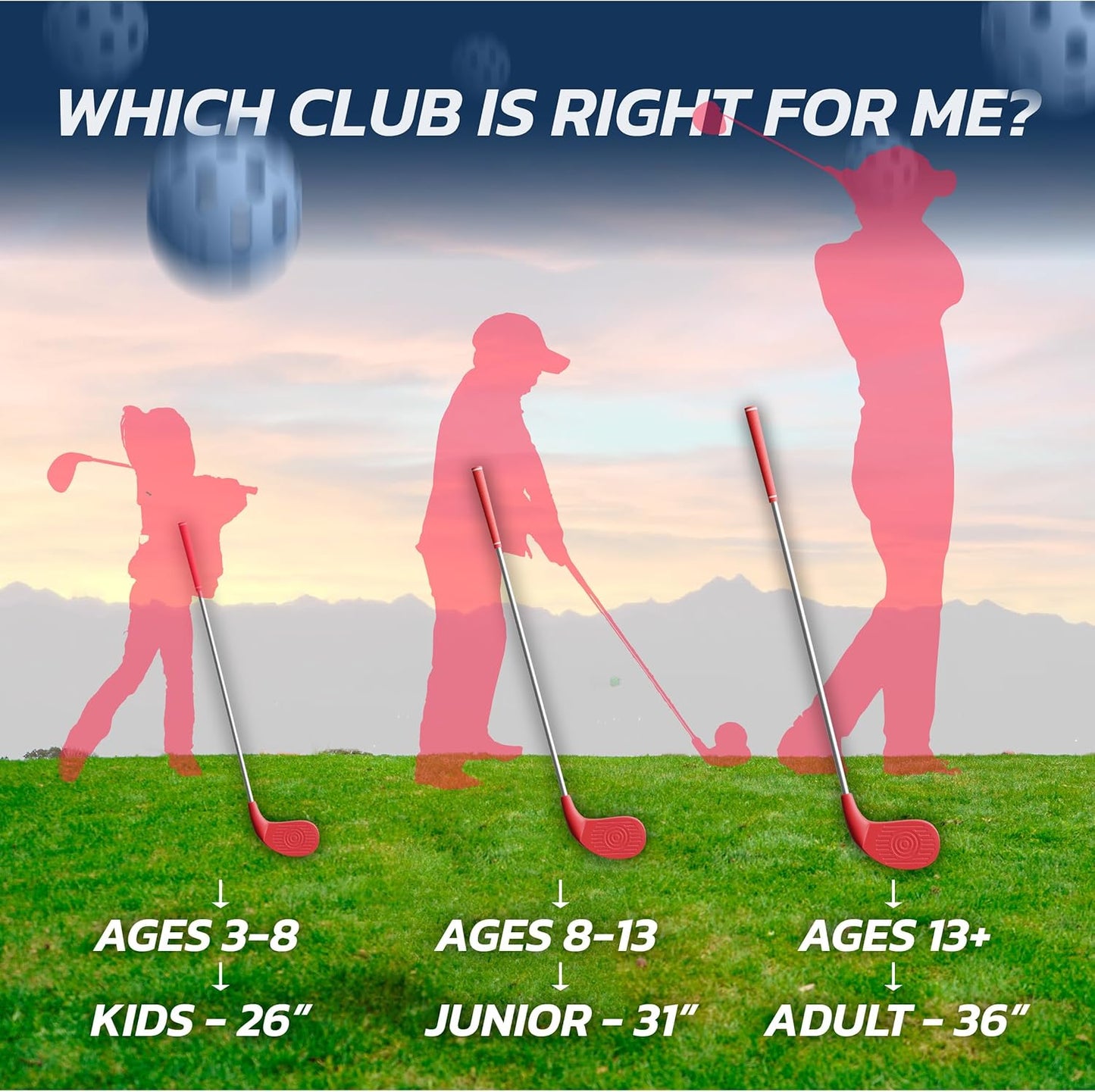 Hot Official BucketGolf Club - Backyard Outdoor Golf Club with Oversize Club Head to Play BucketGolf, Hit Plastic Or Foam Golf Balls in Grass, Parks, Yards