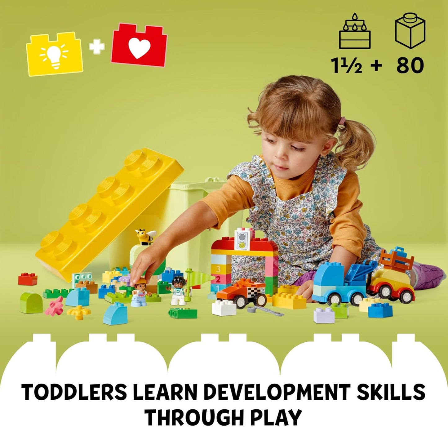 HotLEGO DUPLO Classic Cars and Trucks Brick Box Building Blocks - Learning & Educational STEM Toys for Toddlers, Ages 1.5+ Years - Develops Fine Motor Skills - Gift for Toddler Birthday - 10439