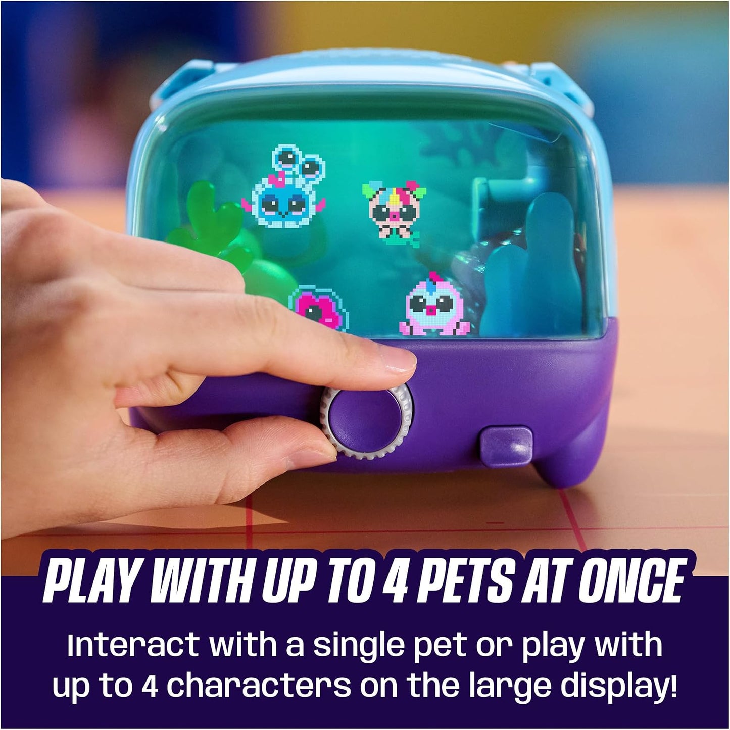 Hot BITZEE Aquarium Interactive Fish Tank Toy & Digital Pet, Ages 5+ | Nurture 30 Virtual Fish, Reacts to Touch, Customize with LED Lights, Screen-Free Responsive Play, Birthday Gift for Kids