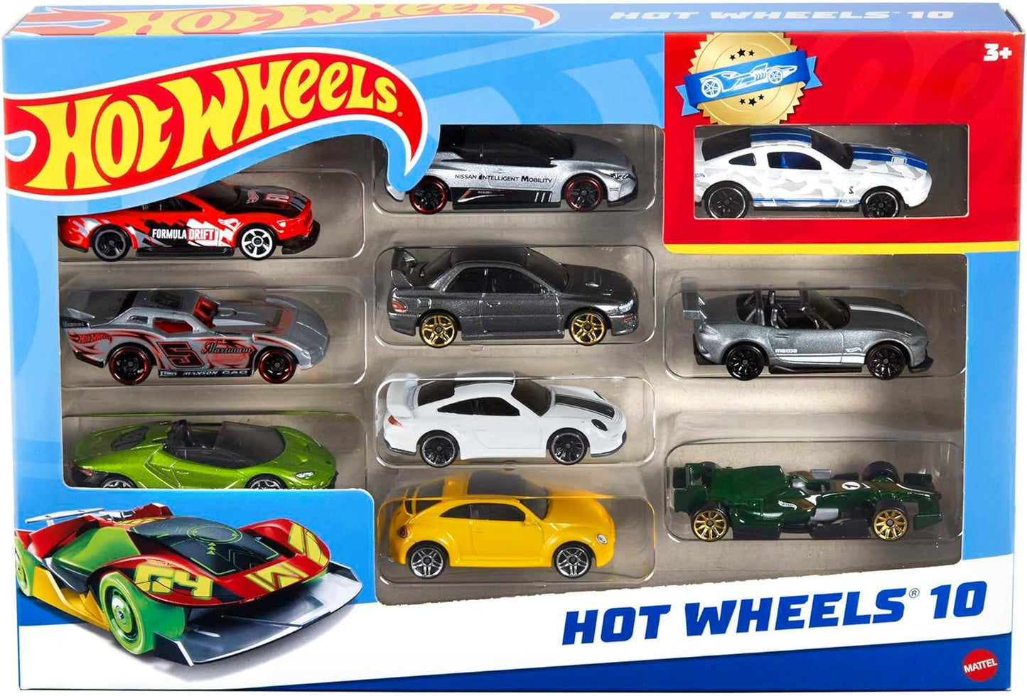 HotHot Wheels 10-Pack (Styles May Vary) | Multipack of 10 of Toy Trucks & Cars in 1:64 Scale, Instant Collection for Kids and Collectors (Amazon Exclusive)