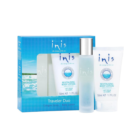 Hot Inis the Energy of the Sea - Body Lotion and Cologne Gift Set | Unisex Travel Size Toiletries with Cologne and Body Lotion, Sample Set, Clean Ocean Fresh Fragrance