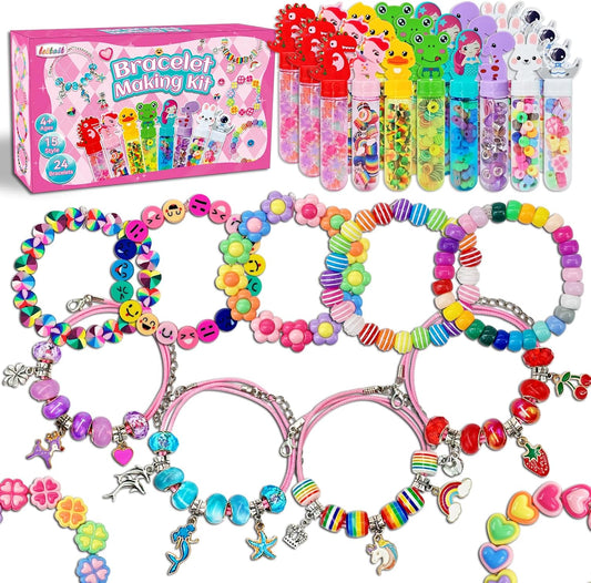 Hot leitait 24 Pack Bracelet Wands,Charm Bracelet Jewelry Making Kit,Arts Crafts for Kids,Unicorn Party Favors Supplies,Goodie Bags Stuffers,Classroom Prizes,Birthday Gifts for Girls Ages 4-8 Years Old