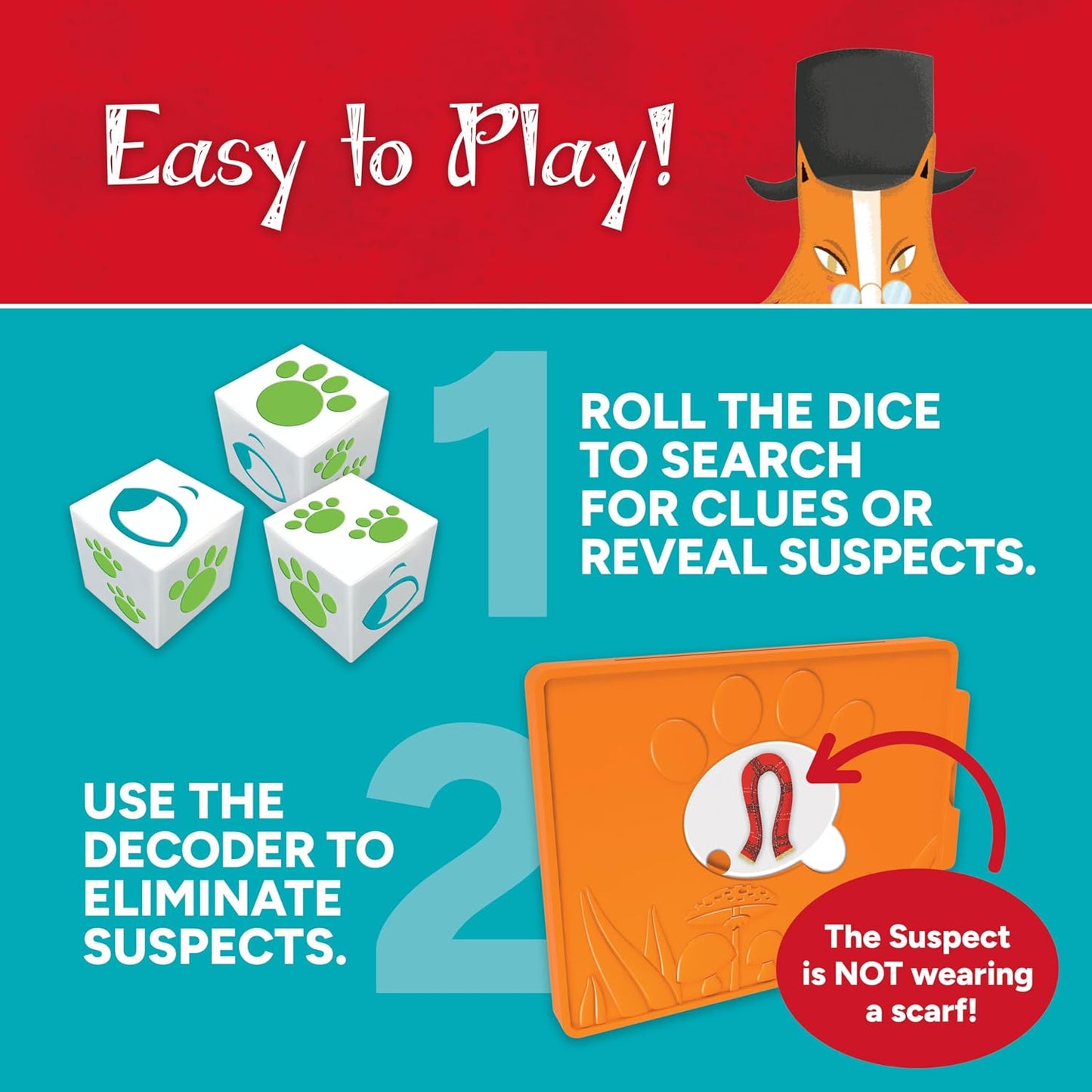 HotOUTFOXED, A CLASSIC WHO DUNNIT GAME FOR PRESCHOOLERS, 4 players