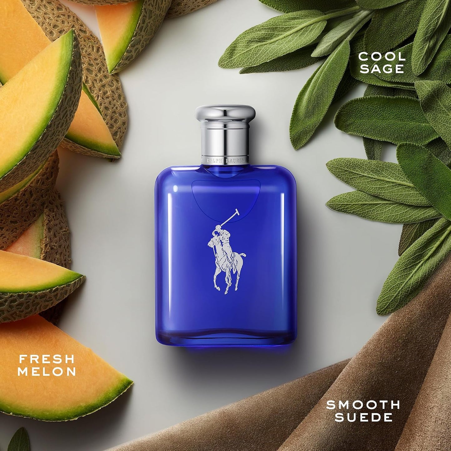 Hot RALPH LAUREN FRAGRANCES - Polo Blue - Eau de Toilette - Men's Cologne - Aquatic & Fresh - With Citrus, Sage, and Suede - Medium Intensity