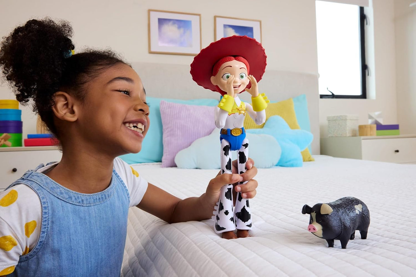 HotMattel Disney and Pixar Toy Story 5 Critter Talk Jessie | 12-inch Posable Action Figure Toy & Jimmy Dean, 35+ Movie Sounds & Phrases, English Language
