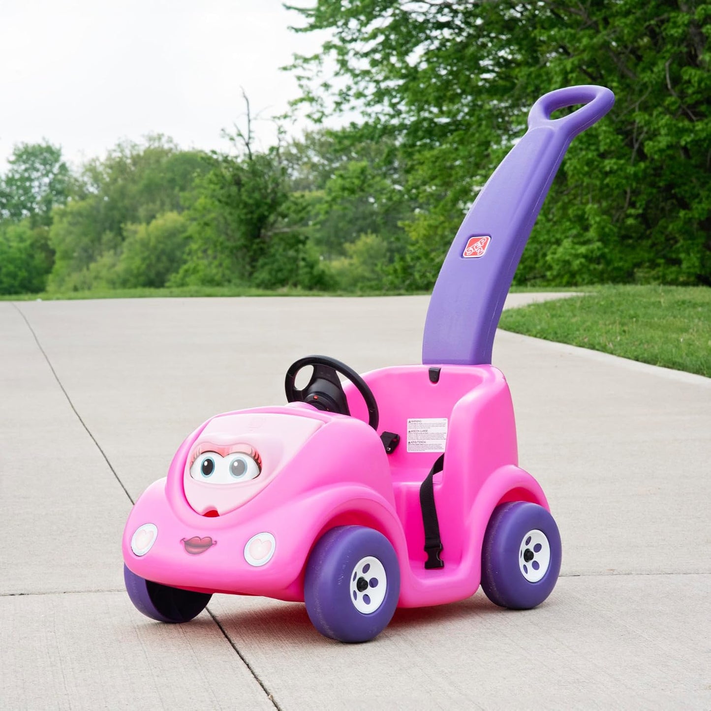 HotStep2 Push Around Buggy Kids Push Car, Ride On Toy, Stroller Substitute, Includes Seat Belt & Horn, Made of Durable Plastic, Max Weight 50 lbs., For Toddlers 1.5-4 Years Old, Pink