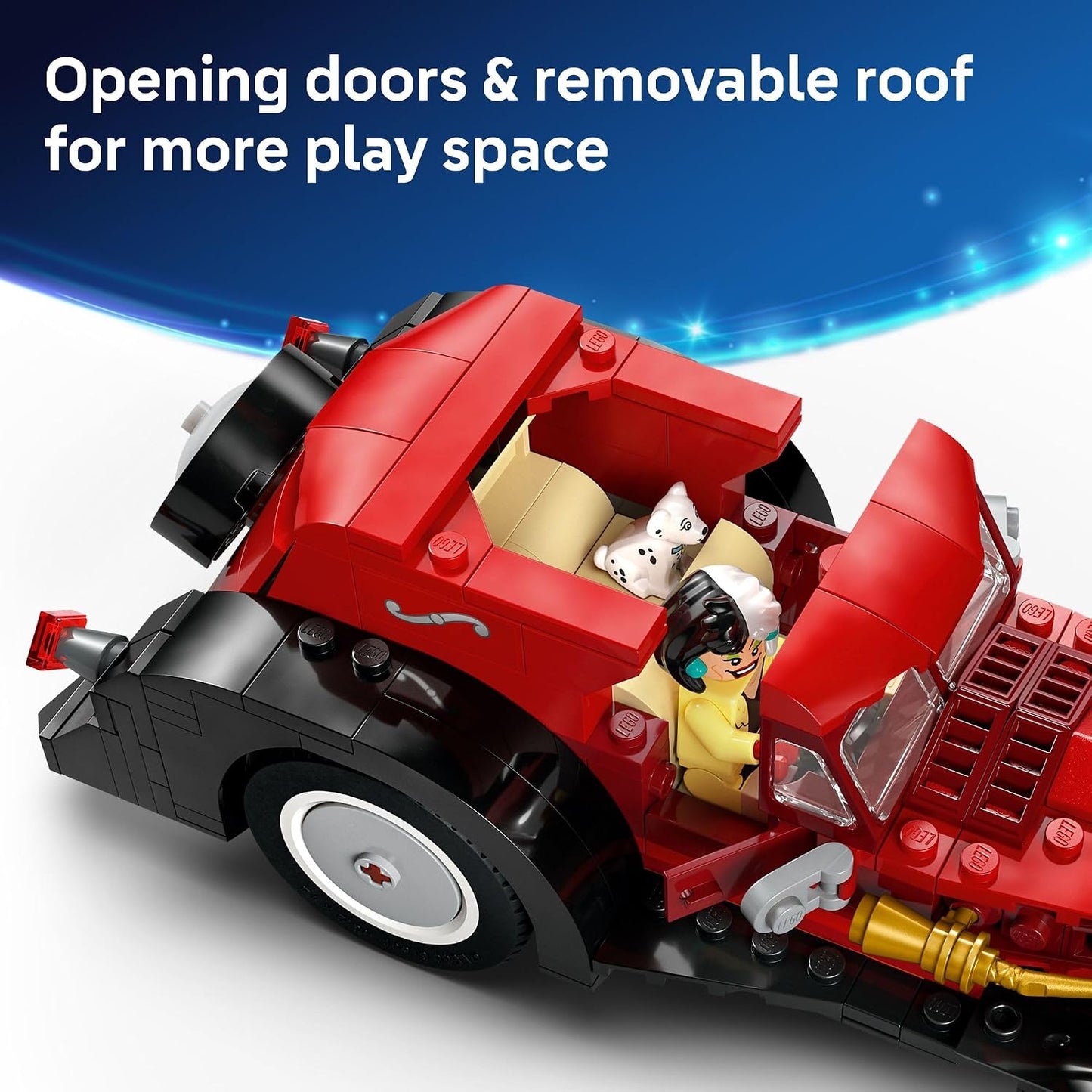 HotLEGO Disney Cruella De Vil’s Car Building Toy - 101 Dalmations Pretend Play Vehicle Building Set for Girls & Boys, Ages 9+ - Gift Idea for Birthdays - 43277