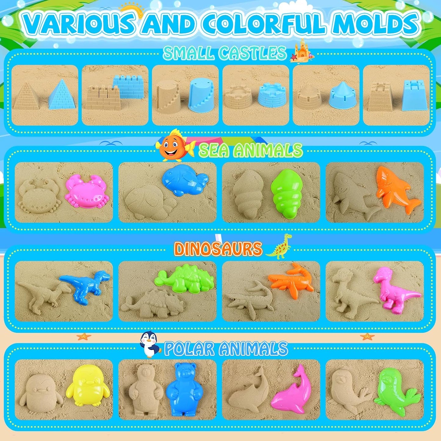 Hot FHOZGECY Beach Sand Toys, 4 Construction Vehicles, 4 Collapsible Buckets, Sand Castle Molds with Travel Mesh Bags, Sandbox Play Set for Kids Ages 3-12, Multi‑Scene Play for Outdoor Summer Beach Games