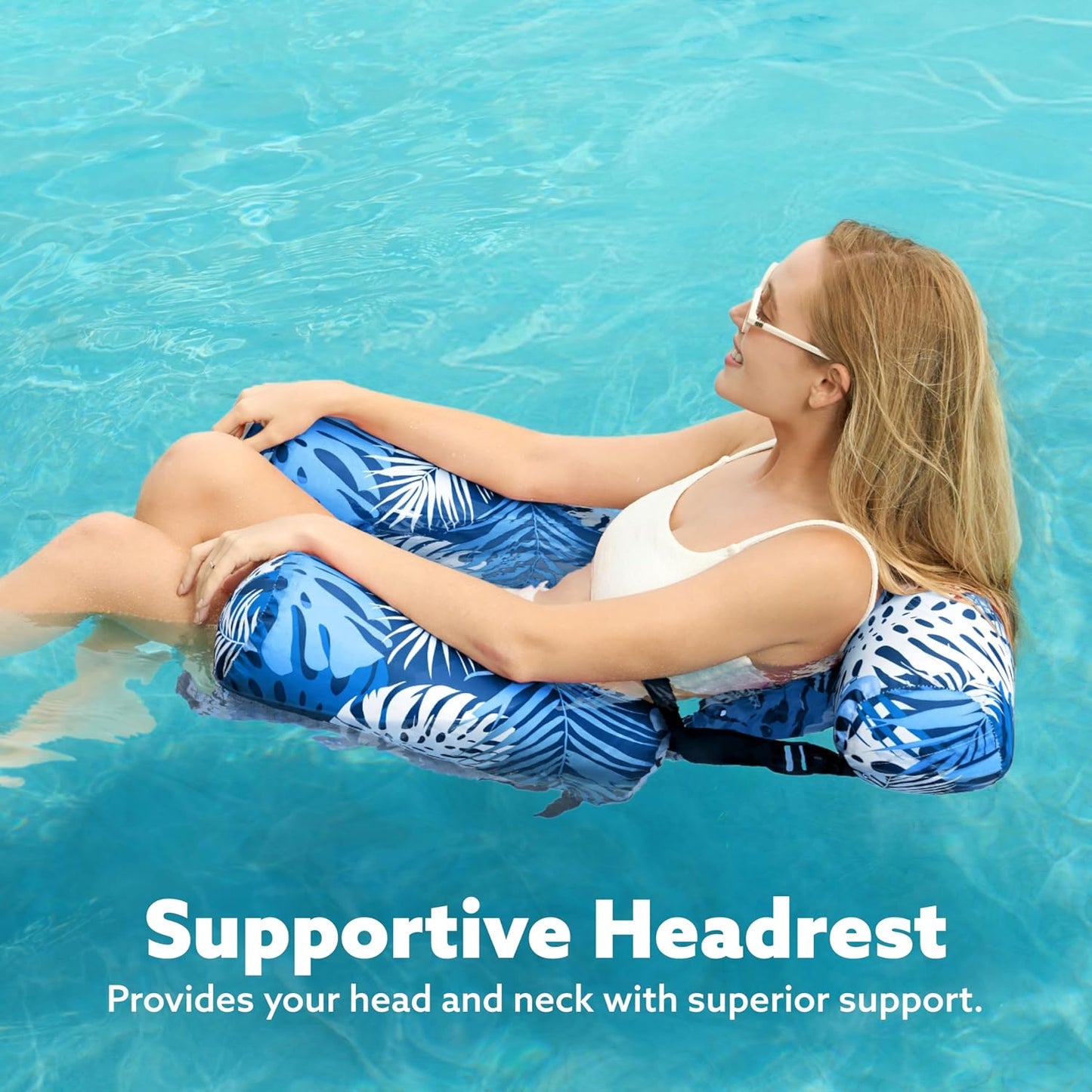 HotSLOOSH Inflatable Pool Floats Adult,2 Packs Floating Lounge Chairs,Blow up Pool Noodles for Adult Heavy Duty,Floating Chair for Party Summer Water Beach Lake Fun
