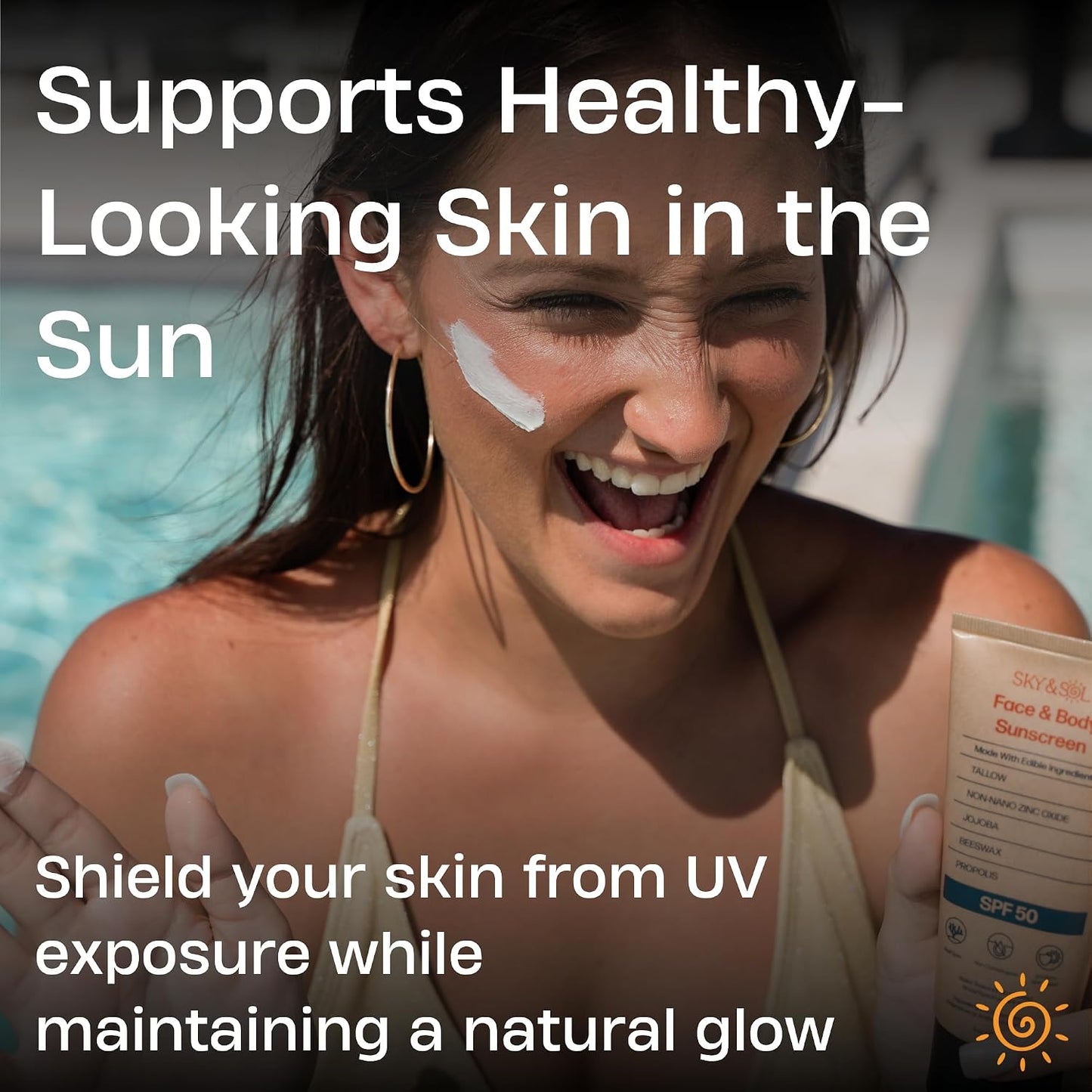 HotSky and Sol Mineral Sunscreen SPF 50 | With Grass-Fed Tallow & Zinc Oxide | Non-Greasy Formula for Face & Body | Made Without Reef-Harming UV Filters | 3 oz (85 g)