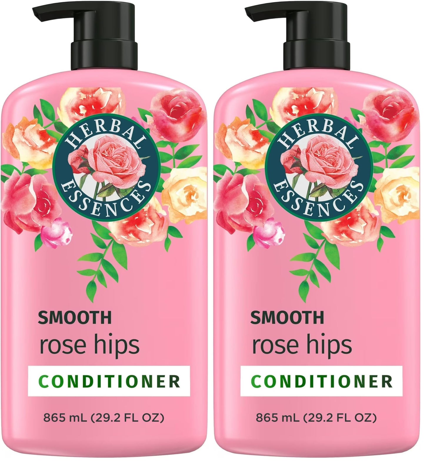 HotHerbal Essences Conditioner, Rose Hips + Passionfruit - Smooth Collection, Shiny Hair with Vitamin E & Jojoba, Safe for Color Treated Hair, Floral Scent, Cruelty-Free, Dermatologist-Tested, 29.2 Fl Oz