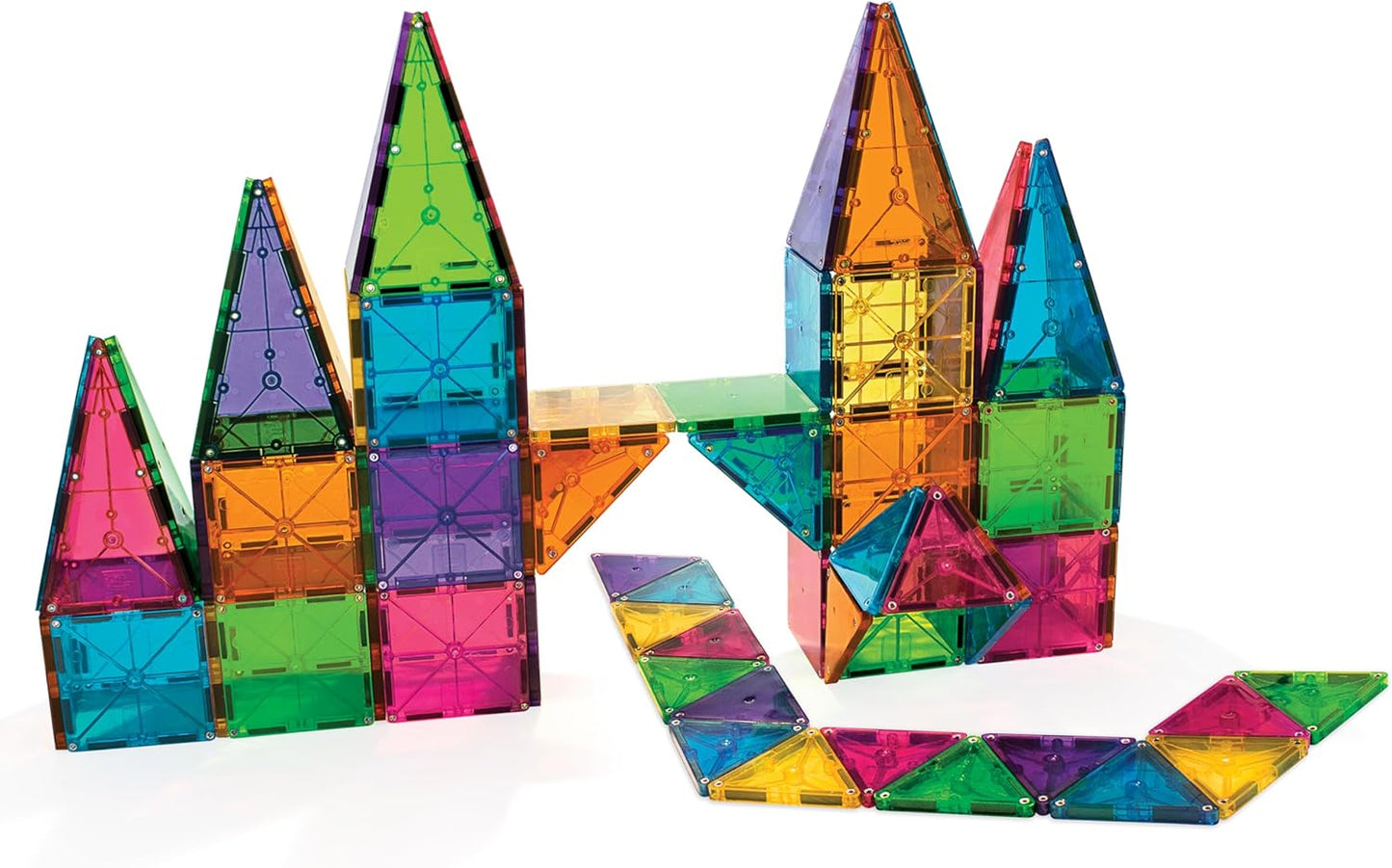HotMAGNA-TILES Classic 100-Piece Magnetic Construction Set, The Original Magnetic Building Brand