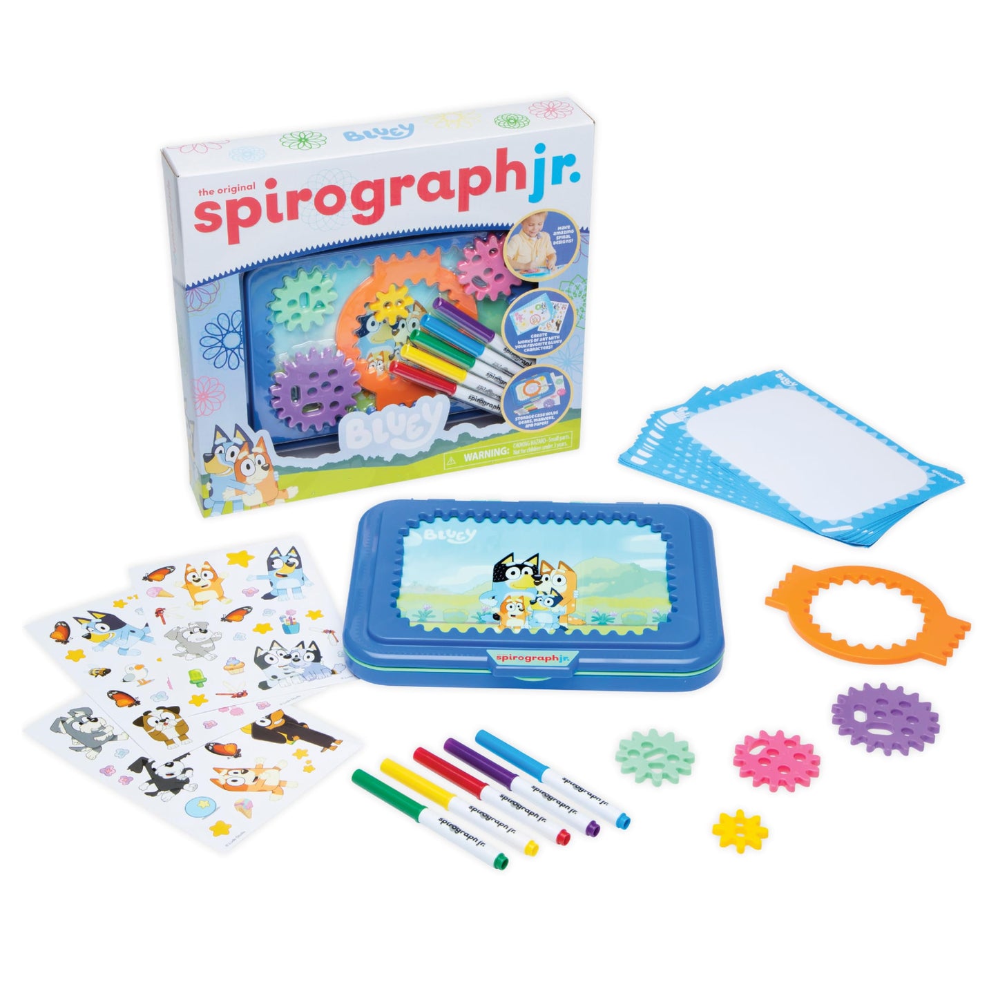 HotSpirograph Jr. — Jumbo Sized Gears Classic Retro Toy For Spiral Drawing Art Design Toy Kit for Smaller Hands — For Kids Ages 3 and Up