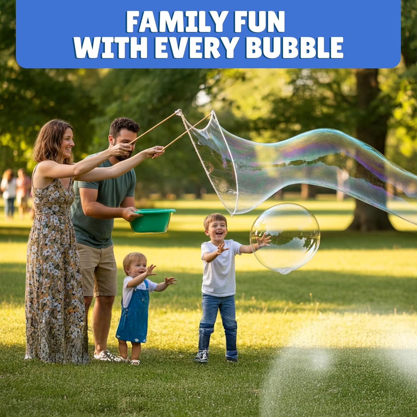 HotGiant Bubble Solution - Bubble Wands, Bubbles for Kids, Kids Bubbles Mix Powder Makes 896 OZ (7 Gallons) - The Original Solution Mix | 100% Kid Safe