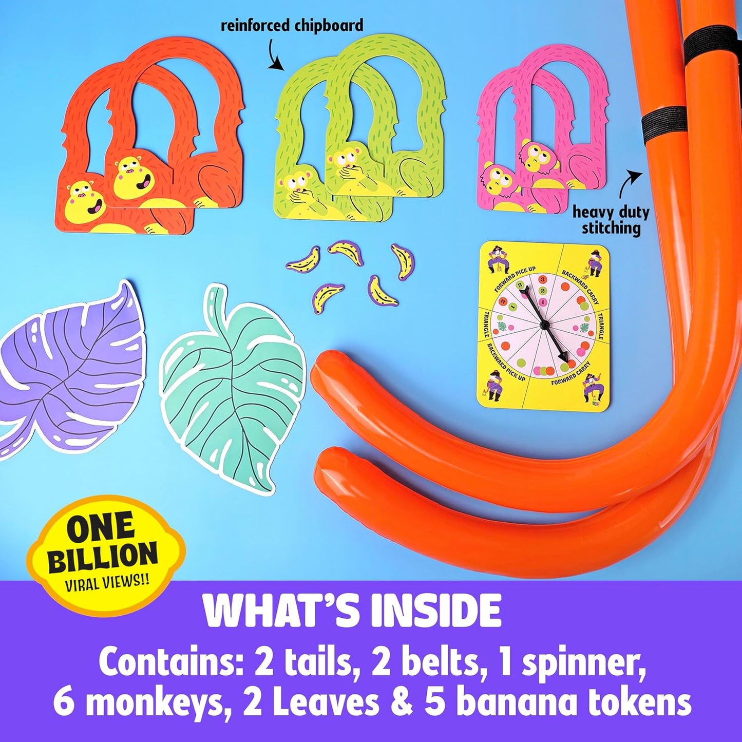 HotMCMILLER ENTERTAINMENT It’s Bananas – The Hilarious Monkey Tail Party Game for Adults & Families | Funny Indoor & Outdoor Game for Bachelorette Parties, Summer Parties, BBQs, Birthdays & Game Nights