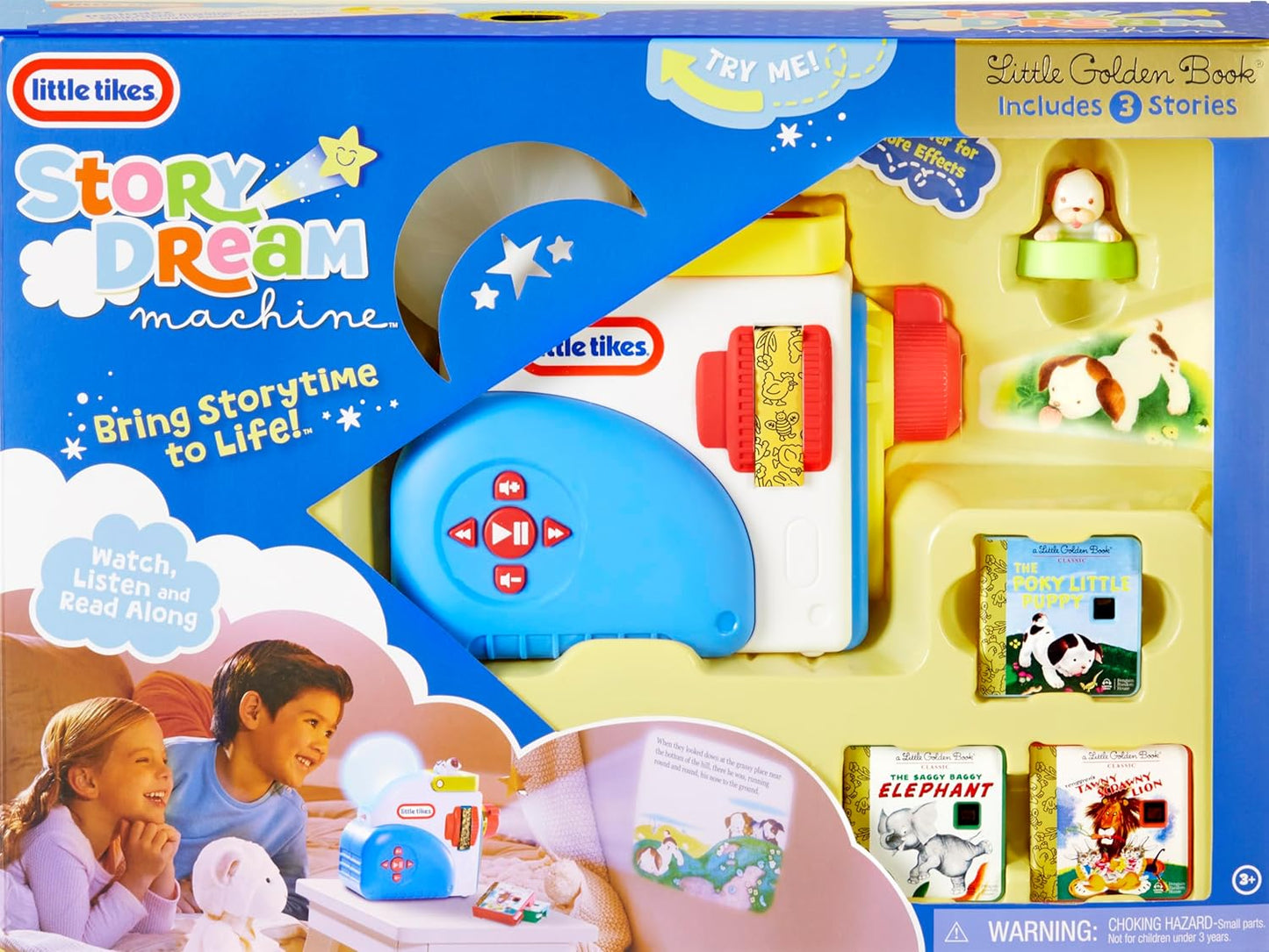 HotLittle Tikes Story Dream Machine Starter Set, Storytime, Books, Little Golden Book, Audio Play, The Poky Little Puppy Character, Nightlight, Toy Gift for Toddlers and Kids Girls Boys Ages 3+