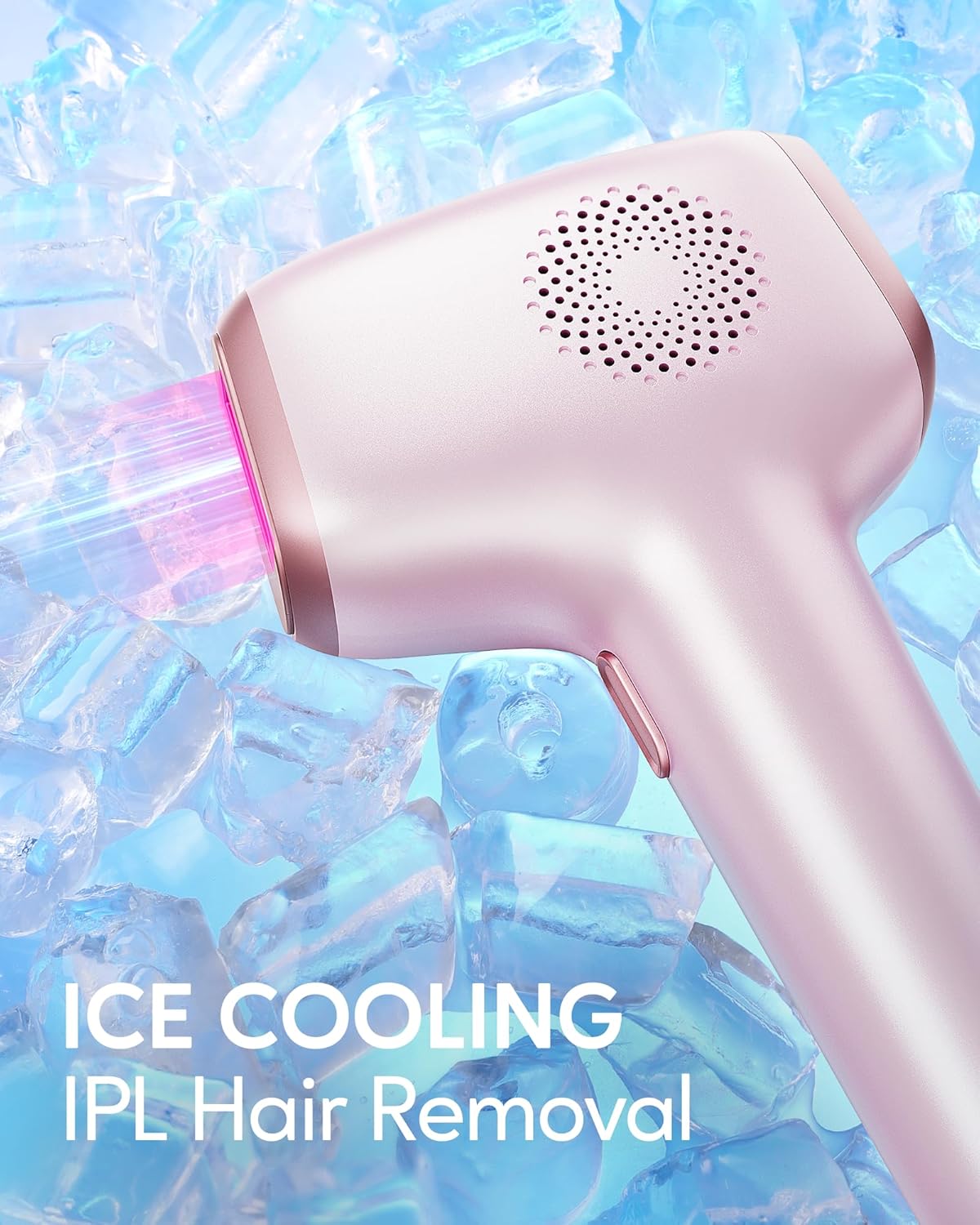 HotINNZA IPL Hair Removal with Ice Cooling Care Function for Women,Long-Lasting Results,999,999 Flashes Painless Hair Removal, Hair Removal Device for Armpits Legs Arms Bikini Line,Corded