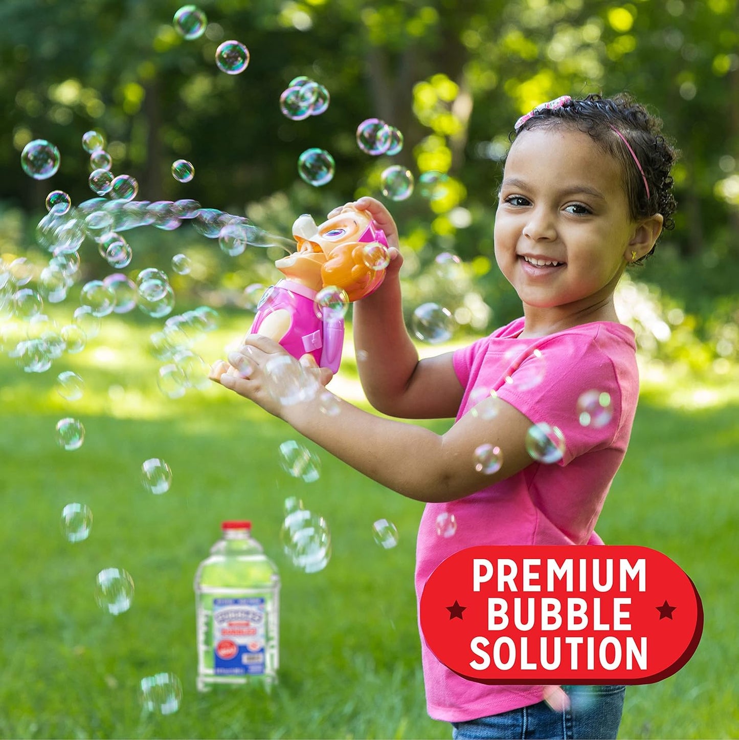 HotLittle Kids Bubbles by Fubbles | Made in The USA | 64oz Non Toxic Bubble Solution | Refill Solution for Bubble Machines and Bubble Toys