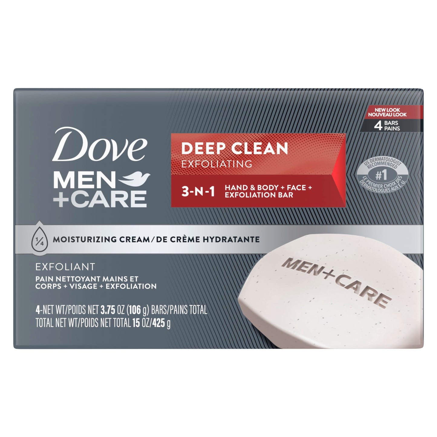 HotDove Men+Care Men's Bar Soap Deep Clean 8 Bars More Moisturizing Than Bar Soap Effectively Washes Away Bacteria, Nourishes Your Skin 3.75 oz