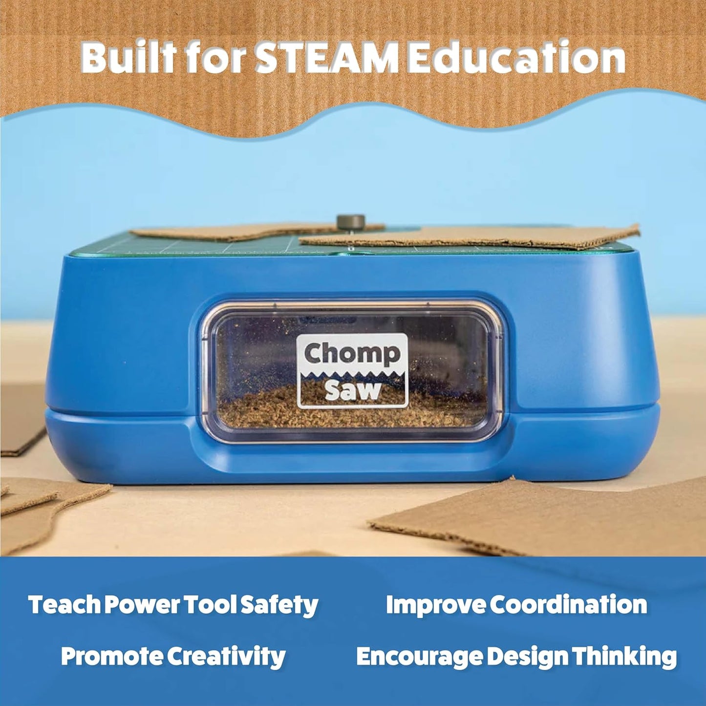 Hot ChompSaw | The Original Kid-Safe Power Tool for Cutting Cardboard | STEM + STEAM Educational Toy for Boys and Girls Ages 5+