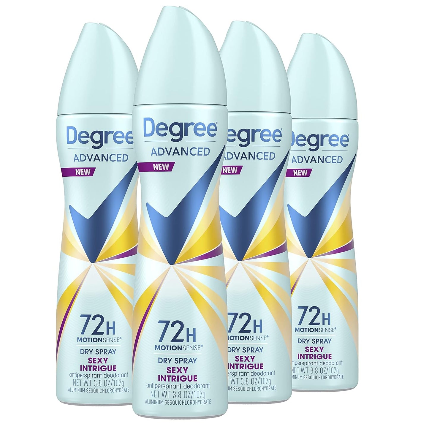 HotDegree Women Antiperspirant Deodorant Dry Spray Sexy Intrigue, 3.8 Ounce (Pack of 4)