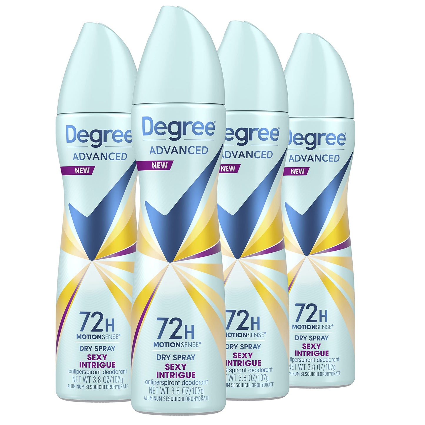 HotDegree Women Antiperspirant Deodorant Dry Spray Sexy Intrigue, 3.8 Ounce (Pack of 4)