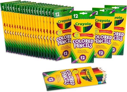 HotCrayola Bulk Colored Pencils for Kids (24pk), Teacher Classroom Must Haves, School Supplies for Preschool & Kindergarten, 12 Colors