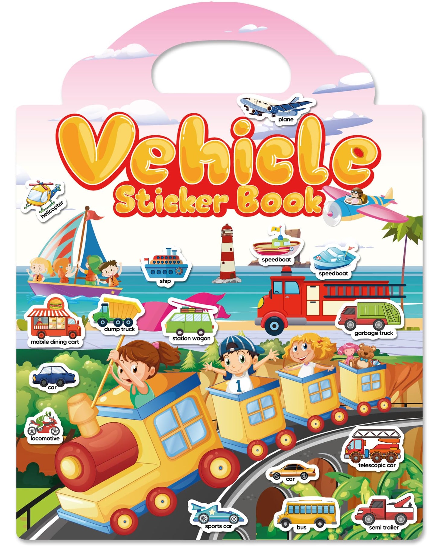 HotWalenced Reusable Sticker Book for Toddlers, Travel Stickers for Kids, Toddler Craft Activities Toys, Birthday Gifts for Boys & Girls