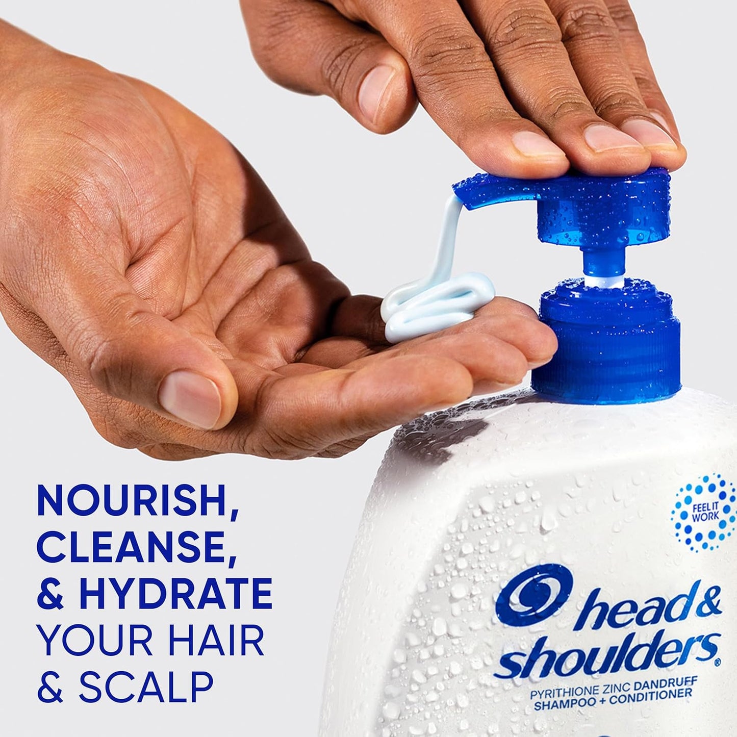 HotHead & Shoulders Classic Clean 2-in-1 Anti-Dandruff Shampoo and Conditioner Twin Pack, 72-Hour Protection, 1% Pyrithione Zinc, 32.1 fl oz Each
