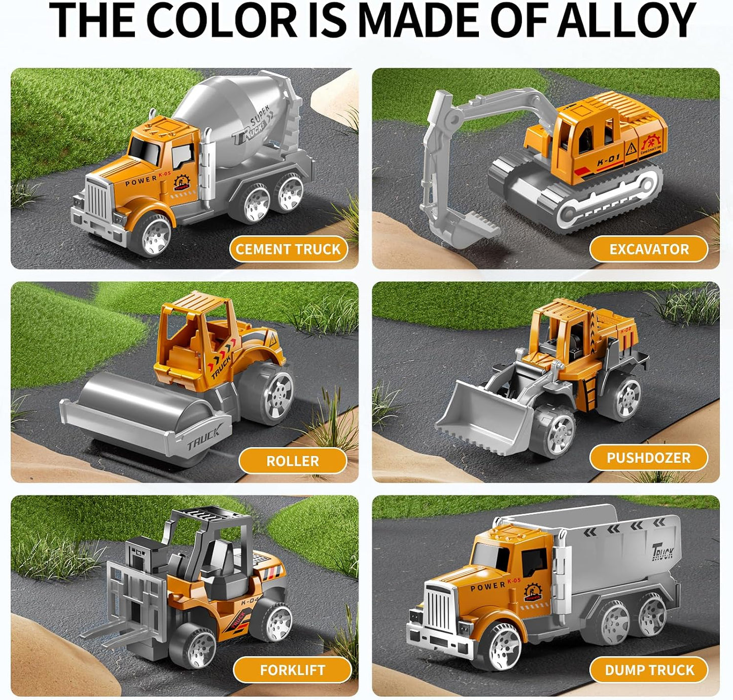 HotNIPLOOOW Toddler Boys Construction Truck Vehicle Toy Set with Play Mat and Die-Cast Toy Car, Transport Carrier Truck for Kids 3-5, Birthday Gifts Toys for 3-8 Year Old Boys