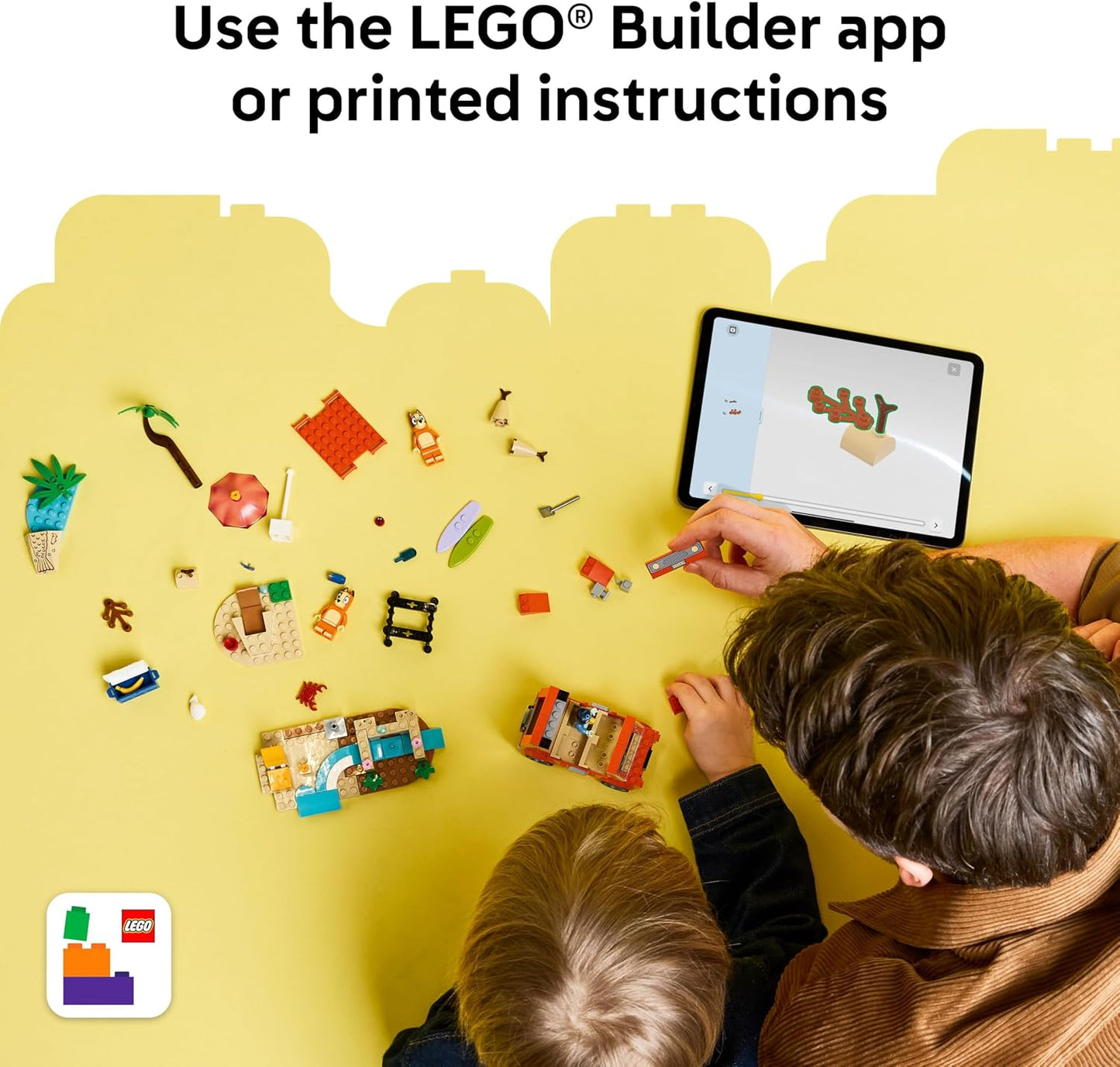 Hot LEGO Bluey: Bluey’s Beach & Family Car Trip - Toddler Learning Toy for Kids 4+ - Includes Bluey, Bingo, and Mum Minifigures - Birthday Gift for Boys and Girls, Ages 4+ - 11202
