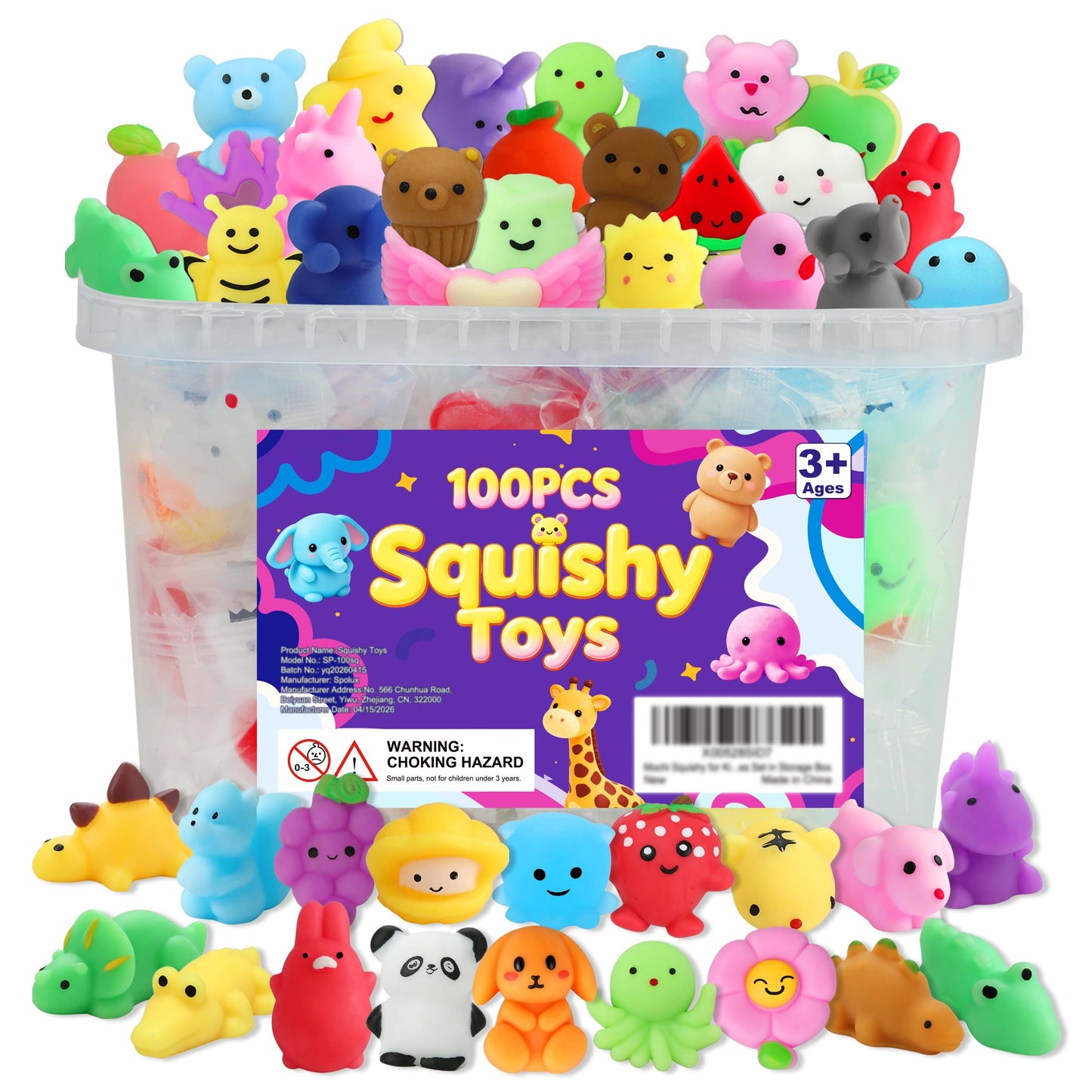 Hot80Pcs Party Favors for Kids 4-8, Kawaii Squishies Mochi Squishy Toy Bulk Fidget Sensory Toys Birthday Gifts for Boys Girls, Easter Basket Stuffers Egg Fillers Treasure Box Classroom Prizes Goodie Bag