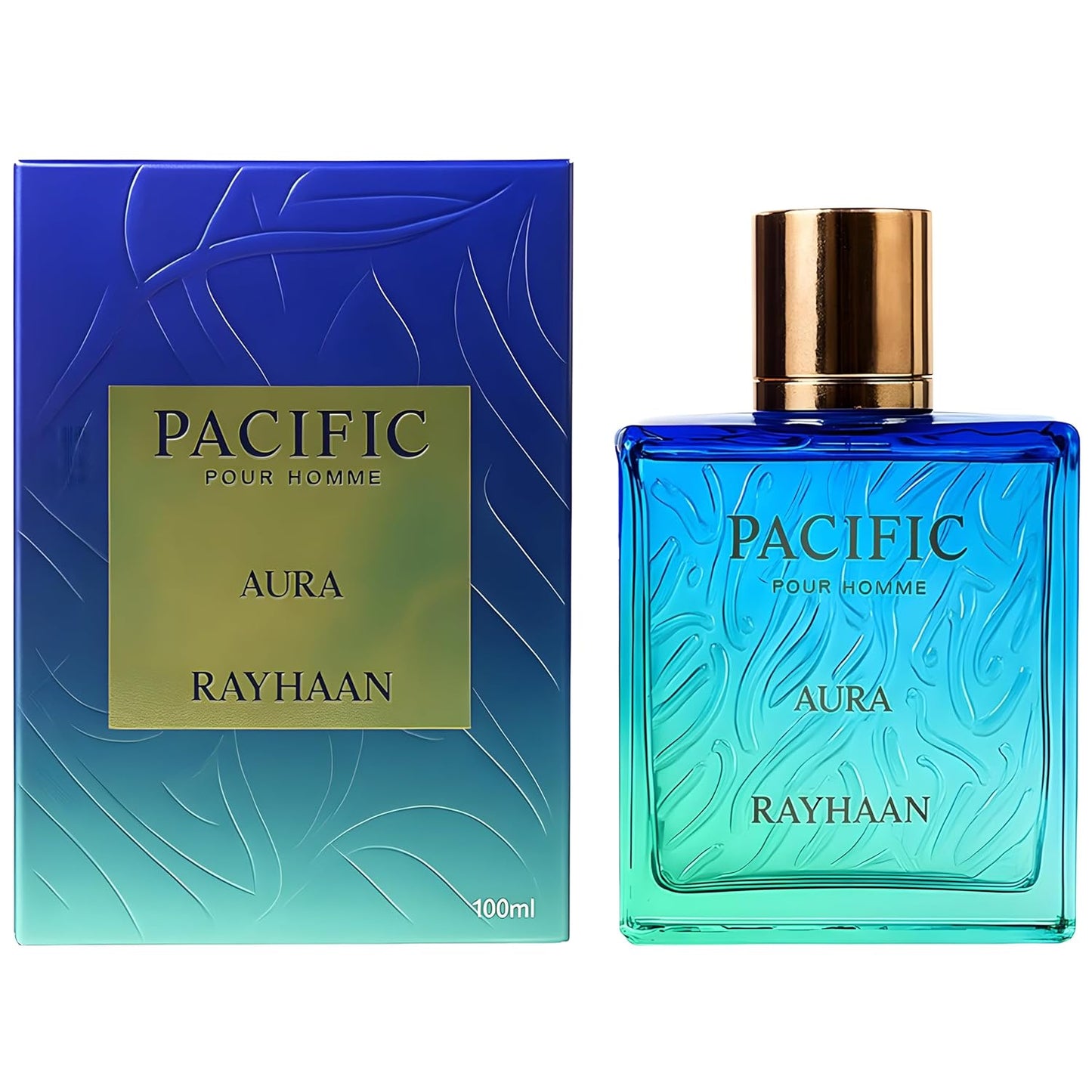 Hot Rayhaan Pacific Aura - Citrus, Aromatic, Mint, Amber, Fresh - Eau de Parfum Spray for Men, 3.4 Ounce / 100 ml