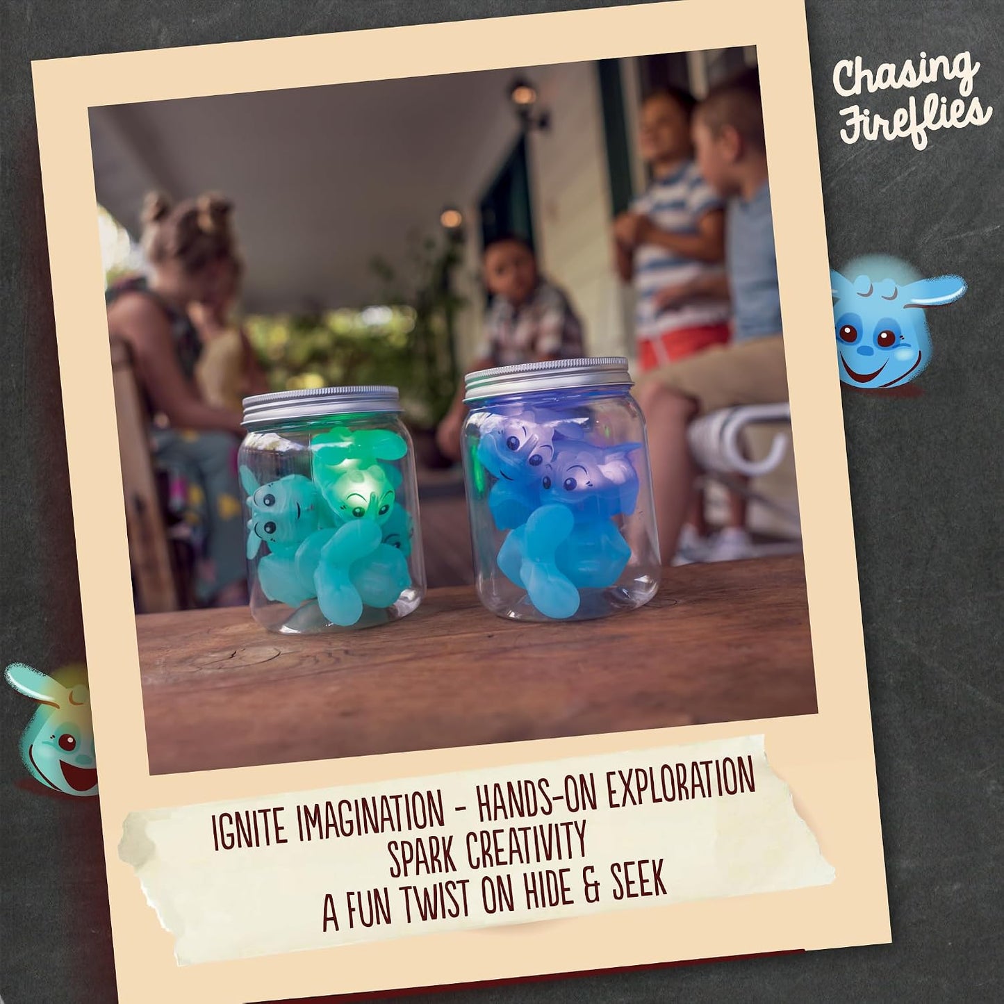 HotToysmith Chasing Fireflies Kids Game - The Game of Shine & Seek - Interactive Games for Kids - Indoor & Outdoor Game - for Ages 3+, Blue,Green
