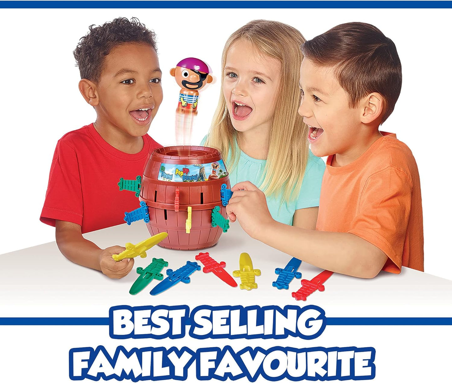 Hot TOMY Pop Up Pirate Board Game - Family and Preschool Kids Games for Family Game Night - Winter Break Activities- Girls and Boys Games - 2-4 Players - Ages 4 Years and Up