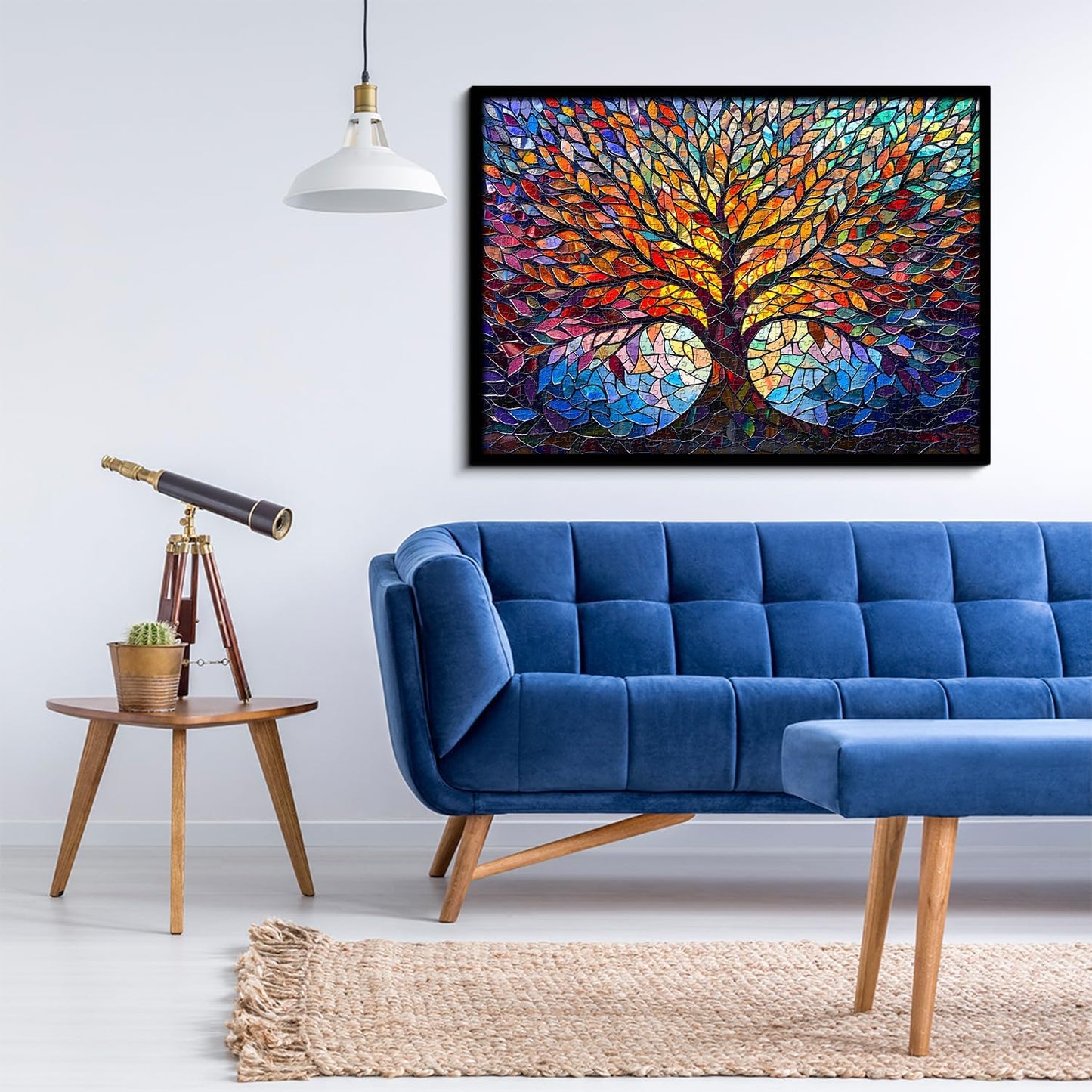 HotPICKFORU Stained Glass Puzzle Tree of Life Puzzles for Adults 1000 Pieces, Impossible Hard Difficult Challenging Puzzles for Adults, Colorful Mosaic Tree of Life Jigsaw Puzzle 1000 Pieces