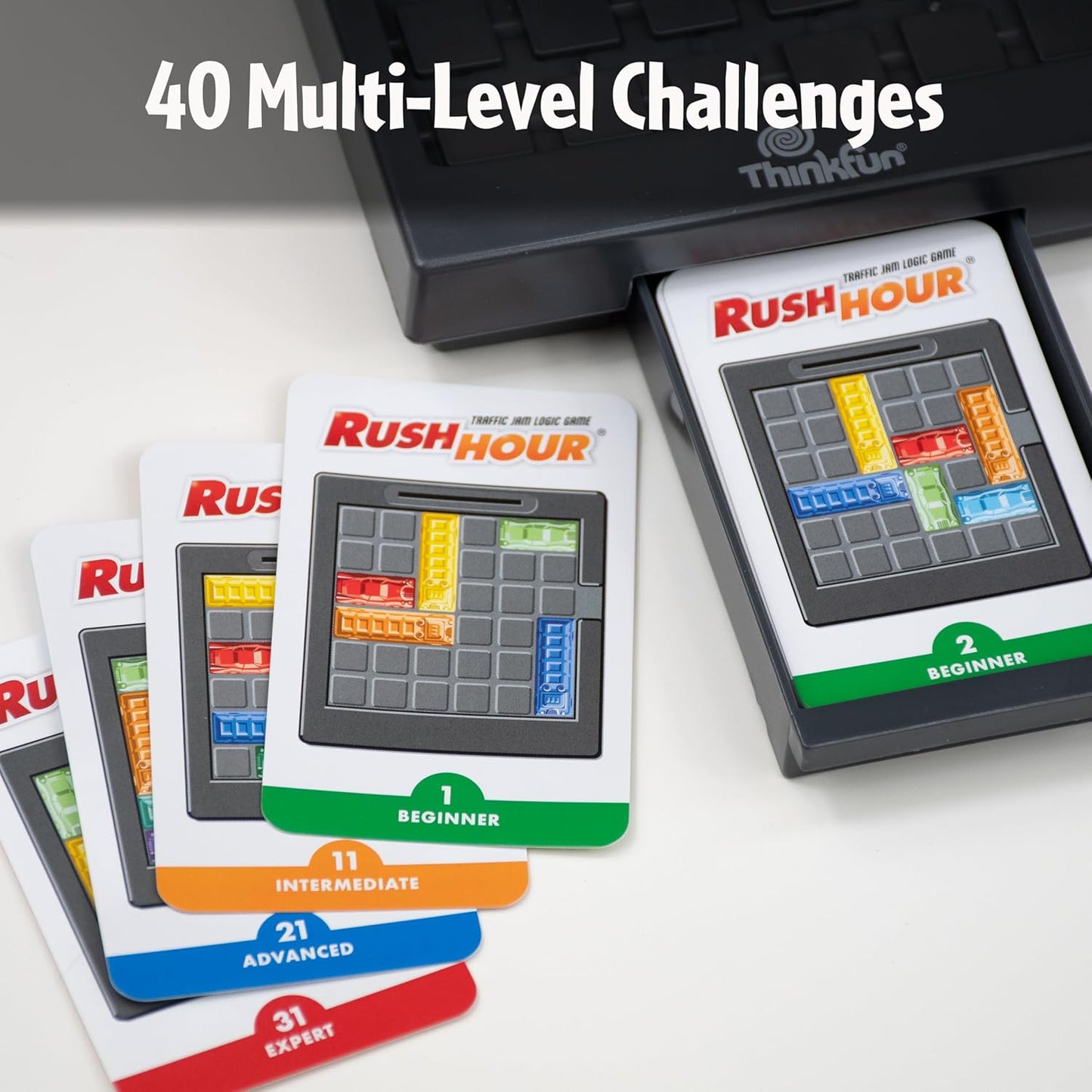 Hot ThinkFun Rush Hour Traffic Jam Logic Game - Engaging STEM Toy for Kids Age 8 and Up - Enhances Reasoning & Planning Skills - MESH Accredited - 20+ Awards - Trusted Worldwide Seller for Over 20 Years