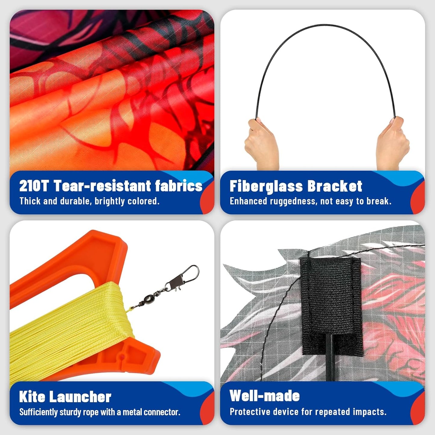 Hot SGftre Complete Kite with Handle, Line & Accessories,Easy to Fly for Kids & Adults, Perfect for Beach, Park, Family Outdoor Activities
