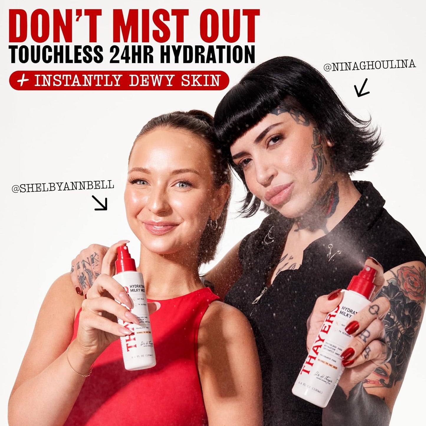 HotTHAYERS Milky Mist with Oat Milk & 7% Glycerin, Facial Spray for Skin Barrier Repair & 24 Hour Hydration, Toner Spray Made for All Skin Types, Fragrance-Free, 4.4 fl oz