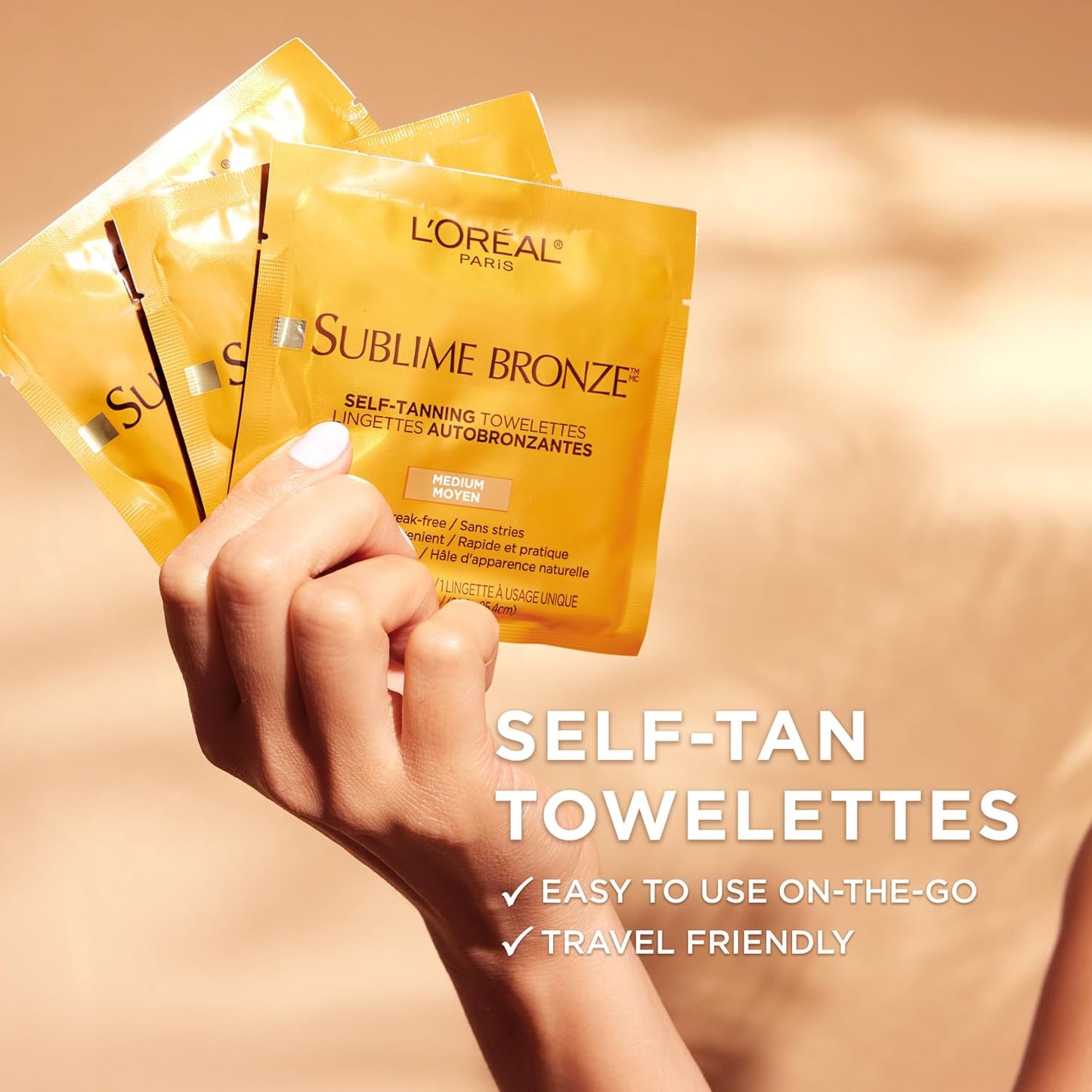 HotL'Oreal Paris Sublime Bronze Self Tanning Towelettes, Streak-Free, Natural Looking Tan, 6 ct