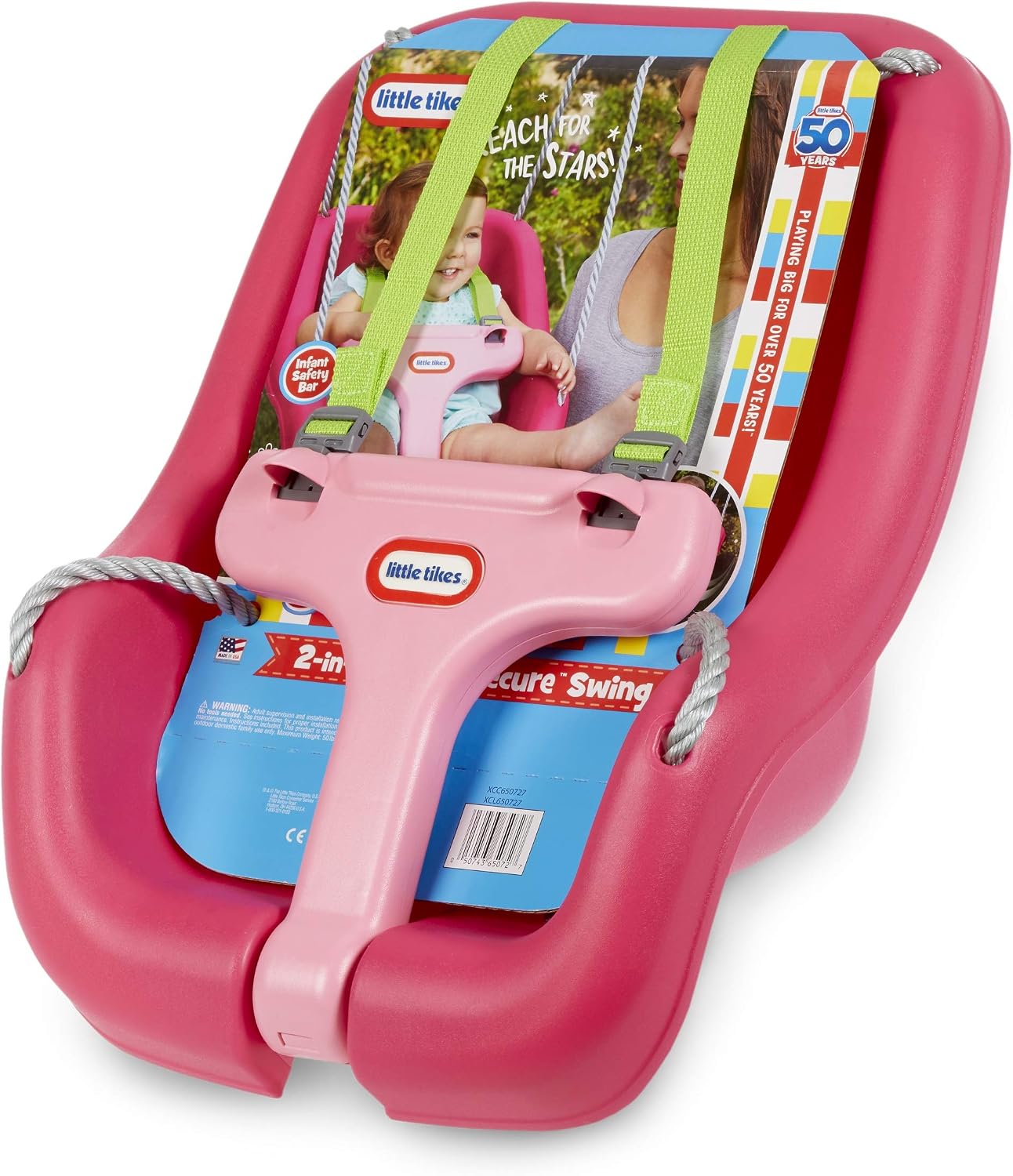 HotLittle Tikes 2-in-1 Snug 'n Secure Swing Magenta