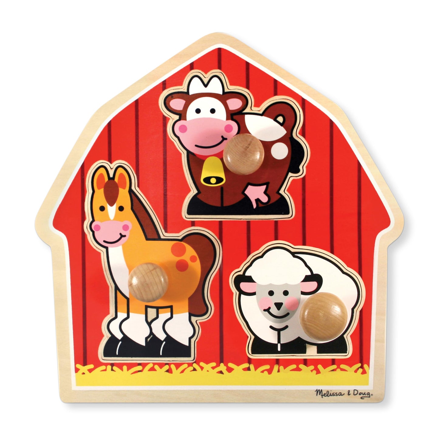 Hot Melissa & Doug Pet Animals Jumbo Knob Puzzle, Wooden Peg Puzzle for Toddlers, Educational Toy for Shape Recognition and Fine Motor Skills, Ages 1+