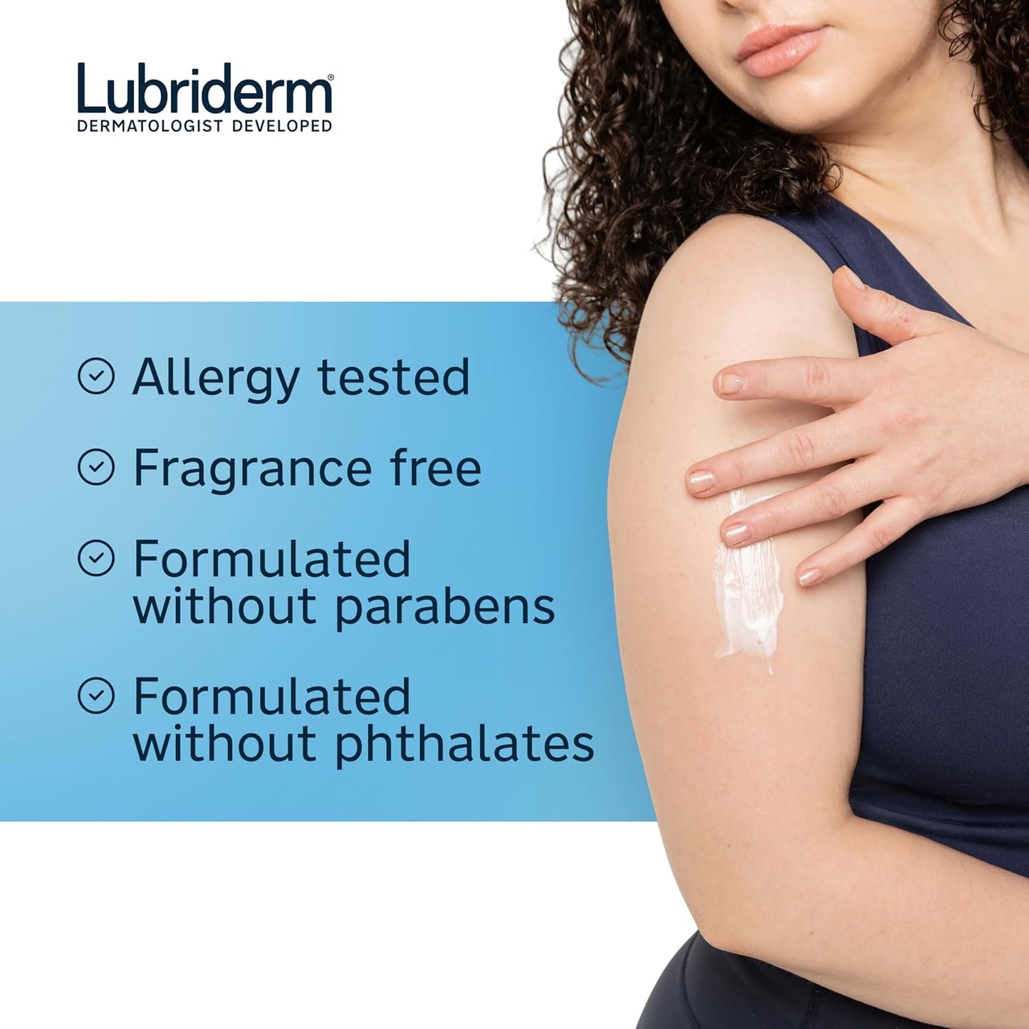 HotLubriderm Fragrance Free Daily Moisture Body Lotion + Pro-Ceramide, Unscented Lotion, Body Lotion for Dry Skin, Shea Butter, Glycerin, Non-Greasy 24-Hour Moisturizer, Paraben & Dye Free, 24 Fl Oz